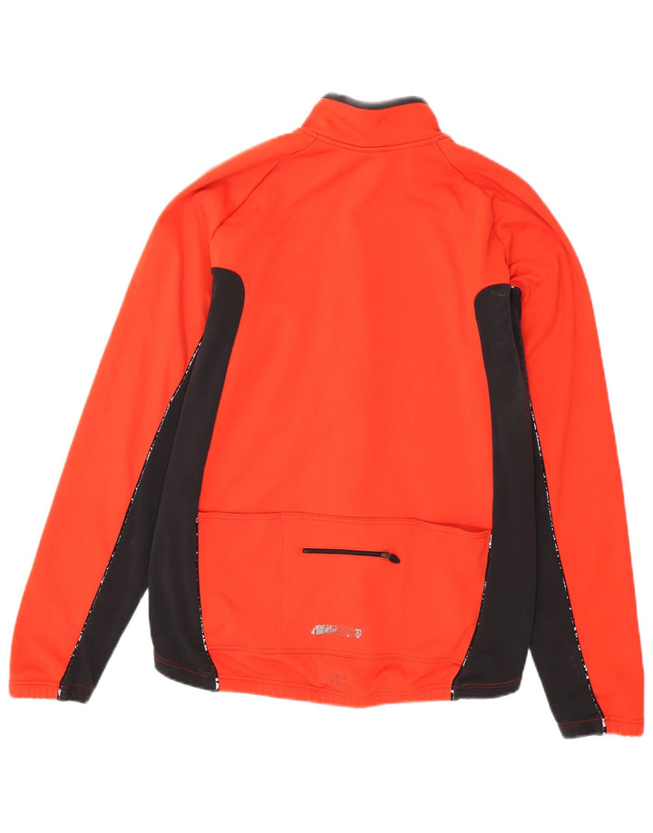 Adidas Herren-Trainingsanzug-Top-Jacke aus mittelrotem Colourblock-Polyester