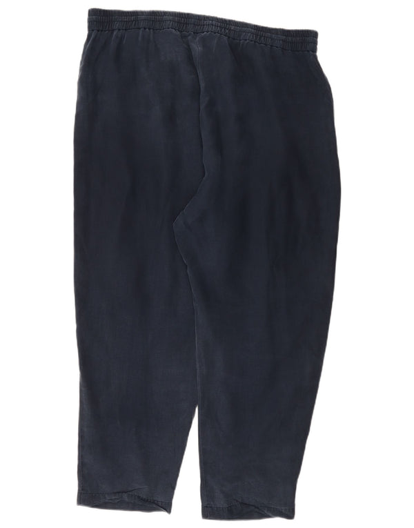 Marks & Spencer Damen-Chinohose mit hoher Taille, UK 18, XL W38 L26, Marineblau