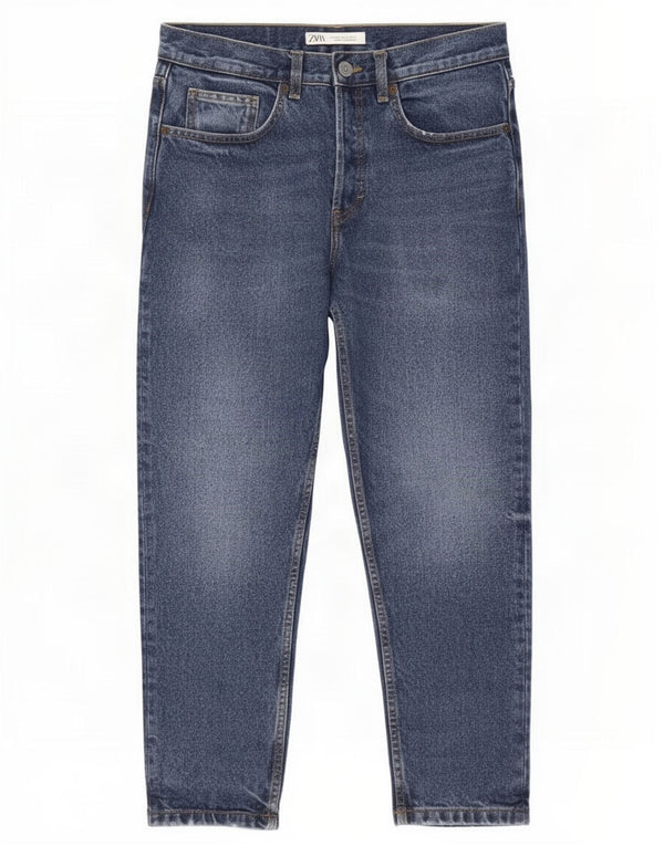 Zara Mens Cropped Jeans EU 40 Medium W31 L25 Blue