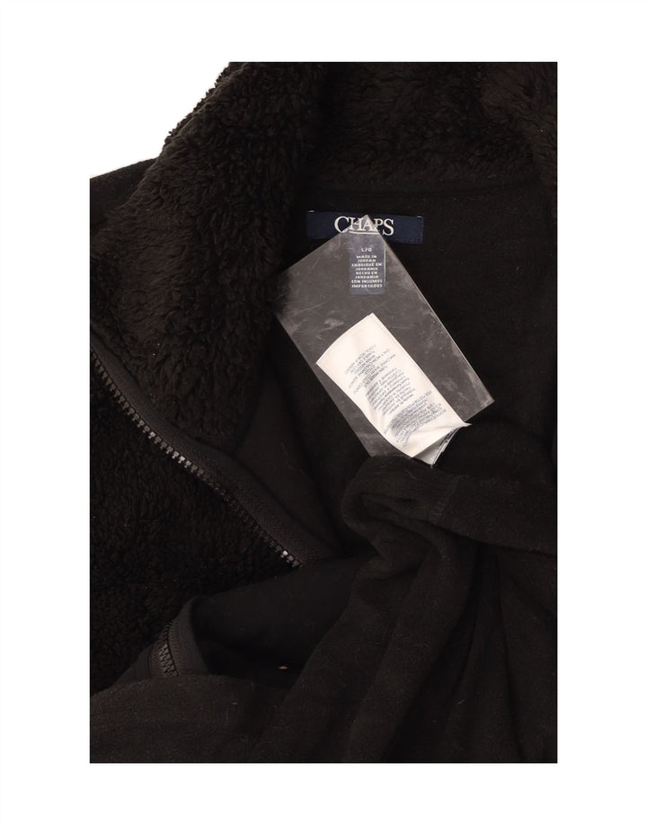 CHAPS Womens Fleece Gilet UK 16 Large Black Polyester Vintage Chaps and Second-Hand Chaps from Messina Hembry 