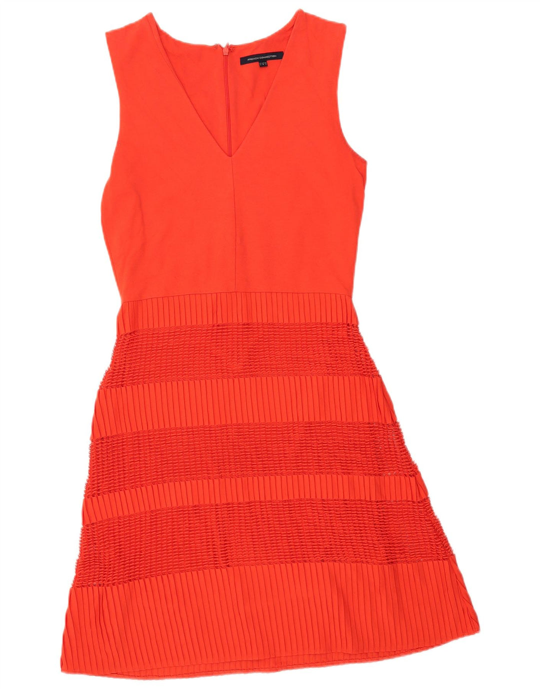 French Connection Ärmelloses A-Linien-Kleid für Damen, UK 12, Mittelorange