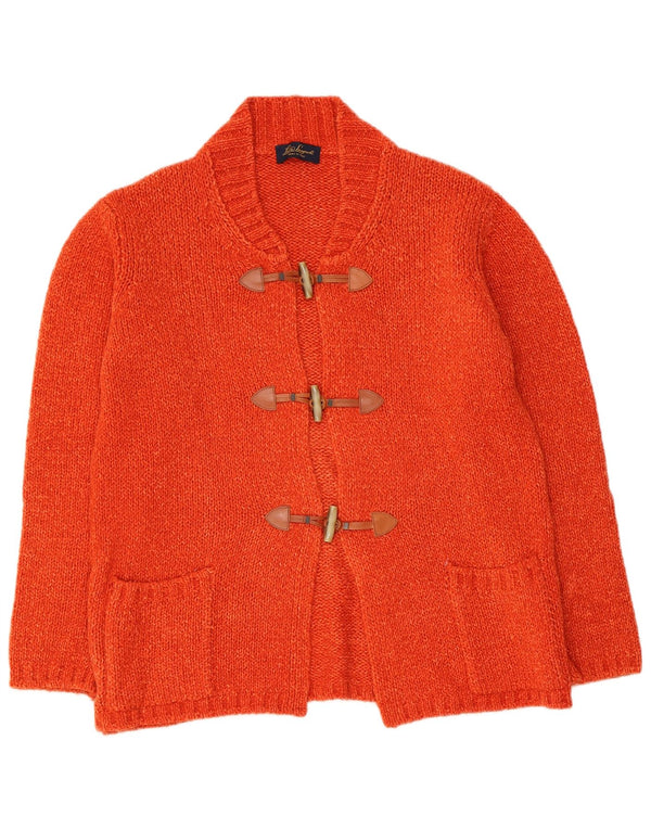 Luisa Spagnoli Damen Duffle Cardigan Pullover UK 16 Large Orange