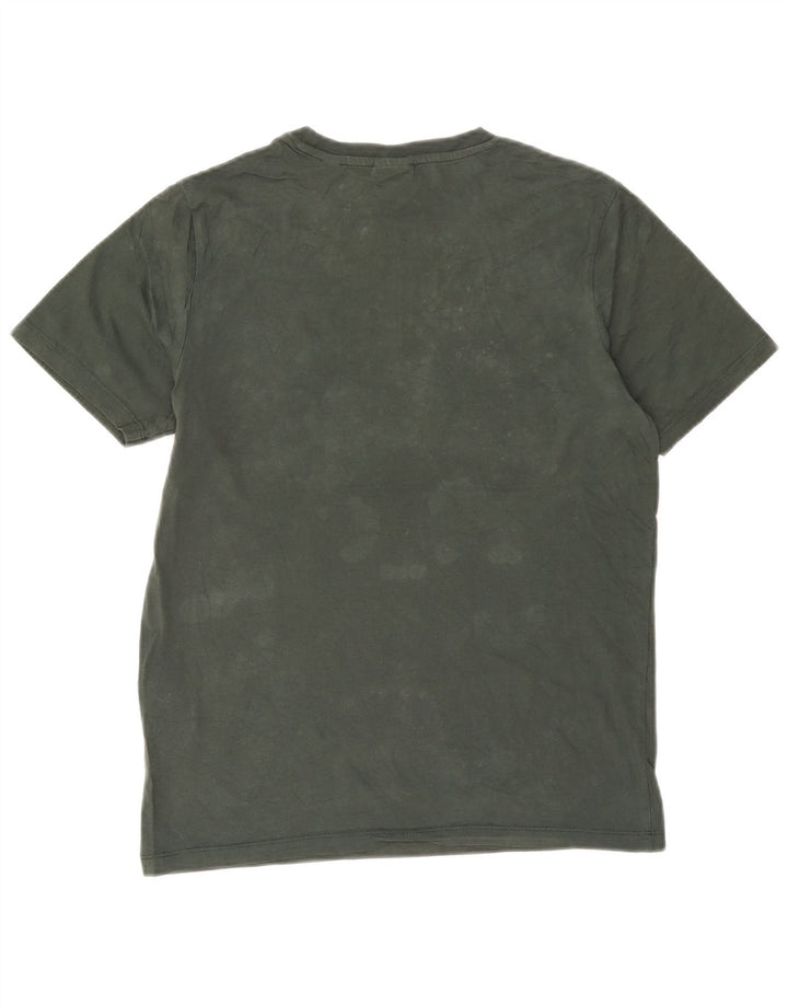 Jack & Jones Herren Grafik-T-Shirt-Oberteil aus mittelgrüner Baumwolle