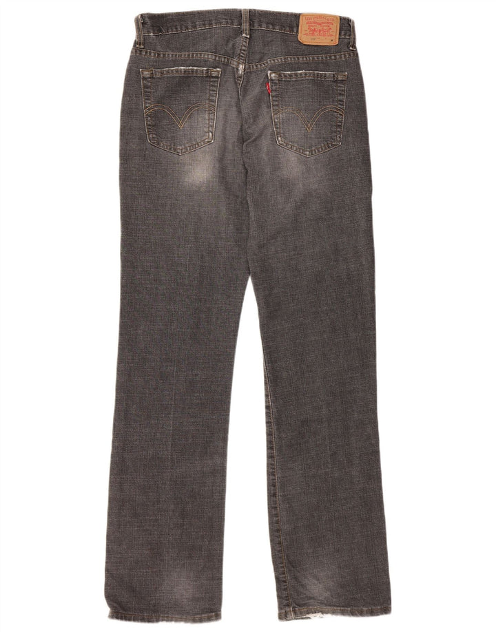 Levi's Damen 505 Distressed Straight Jeans US 6 Medium W30 L32 Grau