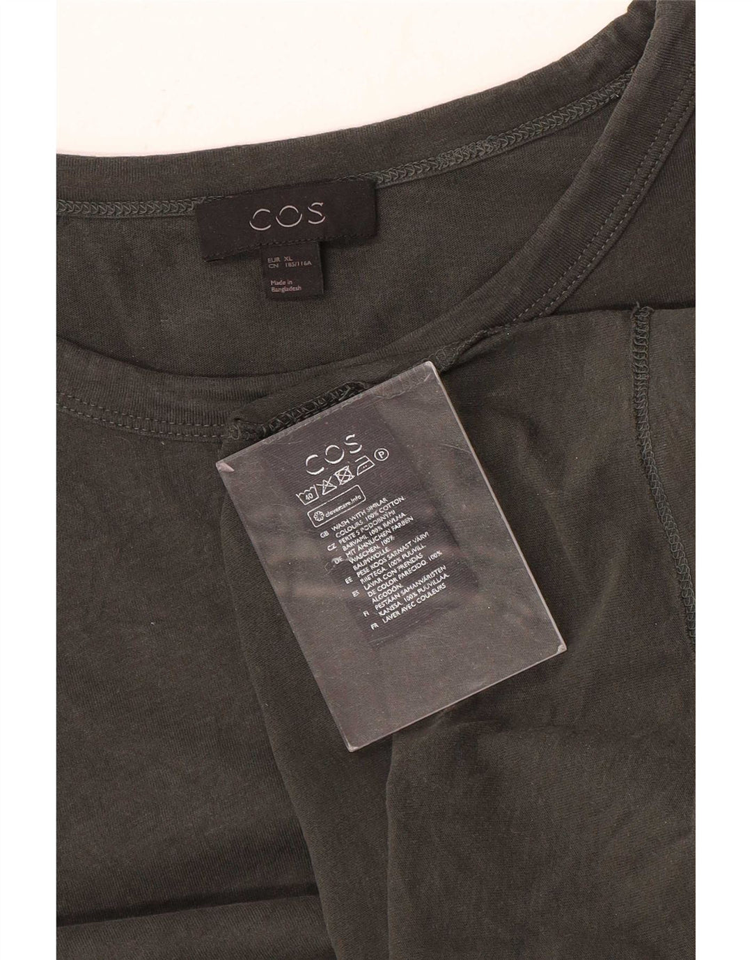 Cos Herren T-Shirt Top XL Grau Baumwolle