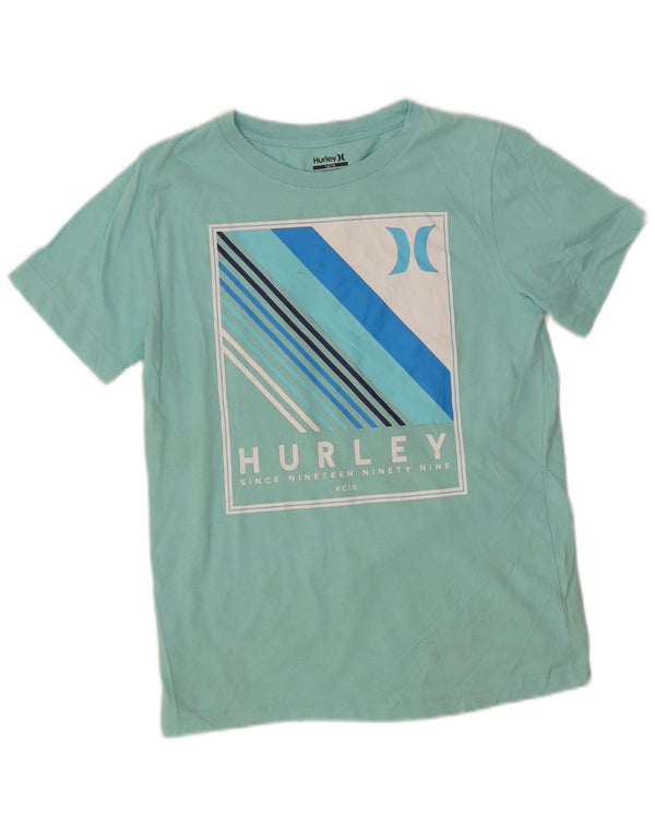 Hurley Grafik-T-Shirt für Jungen, 14–15 Jahre, grüne Baumwolle
