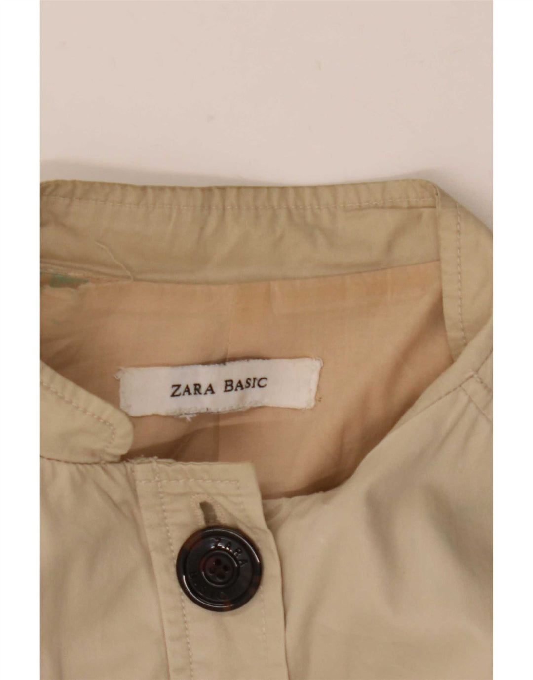 Zara Damen Utility-Jacke UK 14 Medium Beige