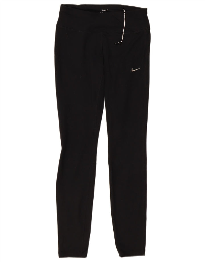 NIKE Damen Dri Fit Leggings UK 6 XS Schwarz Polyester