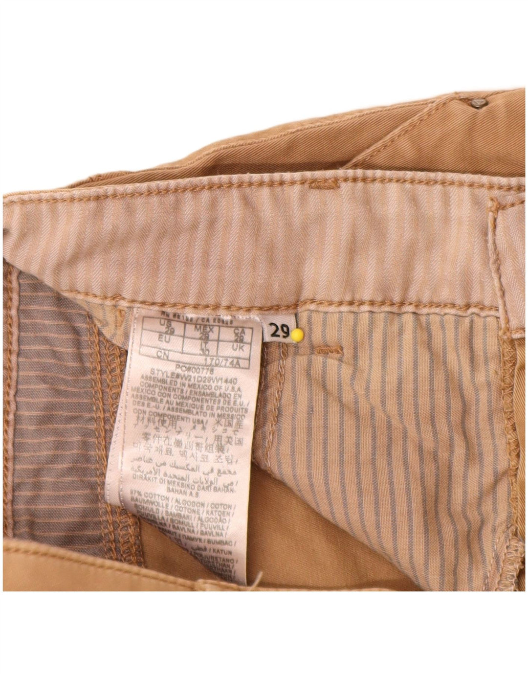 Guess Damen Minirock W29 Mittelbeige Baumwolle