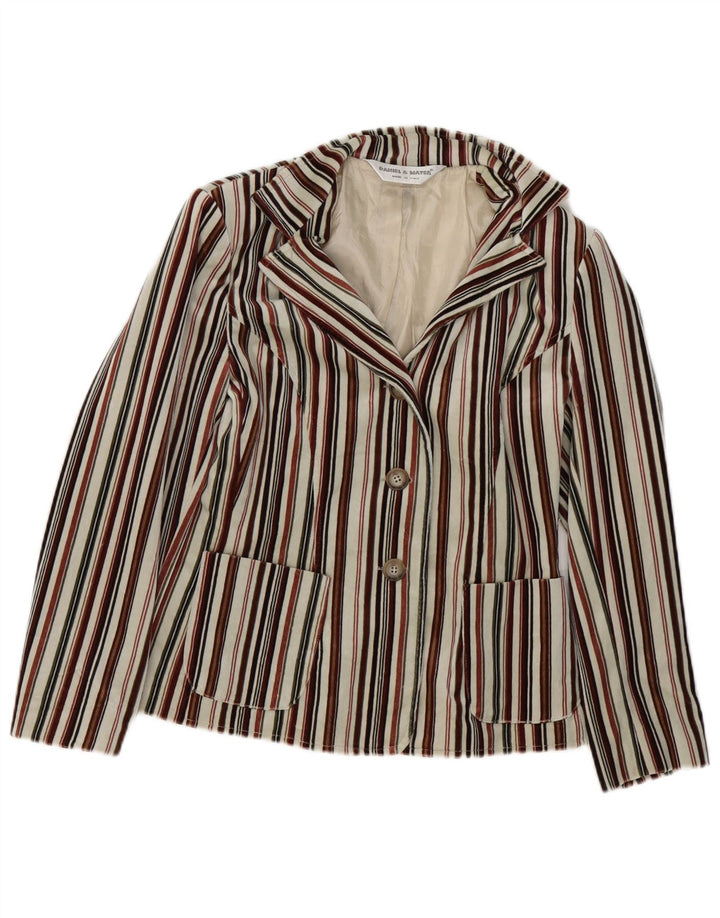 Daniel & Mayer Damen Blazer Jacke IT 42 Mittel Mehrfarbig gestreift