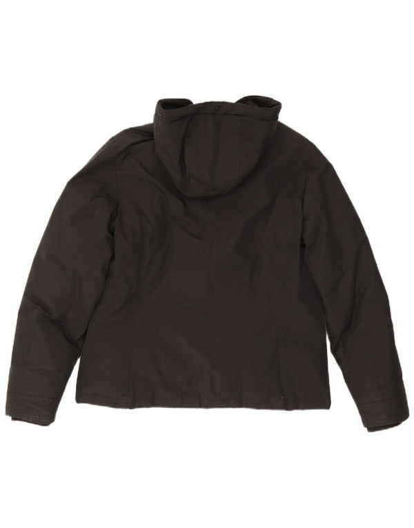 Woolrich Womens Hooded Oversized Wattierte Jacke UK 18 XL Schwarz Baumwolle