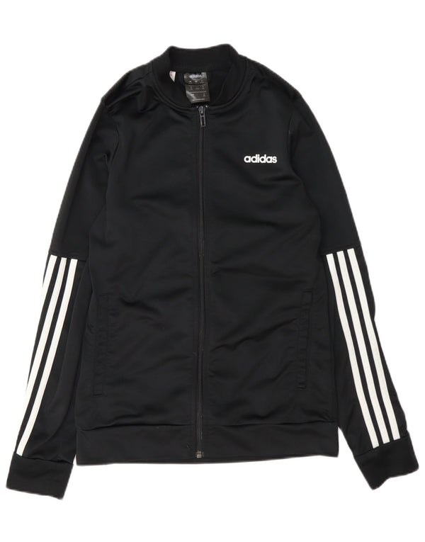 Adidas Jungen Trainingsanzug Top Jacke 13-14 Jahre Schwarz Polyester