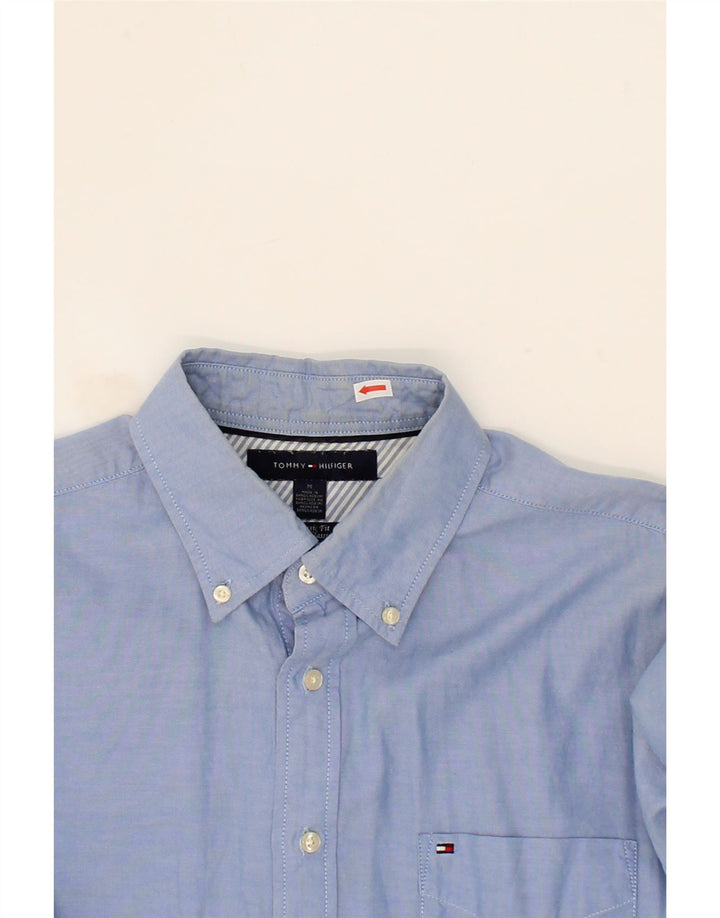 TOMMY HILFIGER Mens Classic Fit Shirt Medium Blue Cotton Vintage Tommy Hilfiger and Second-Hand Tommy Hilfiger from Messina Hembry 