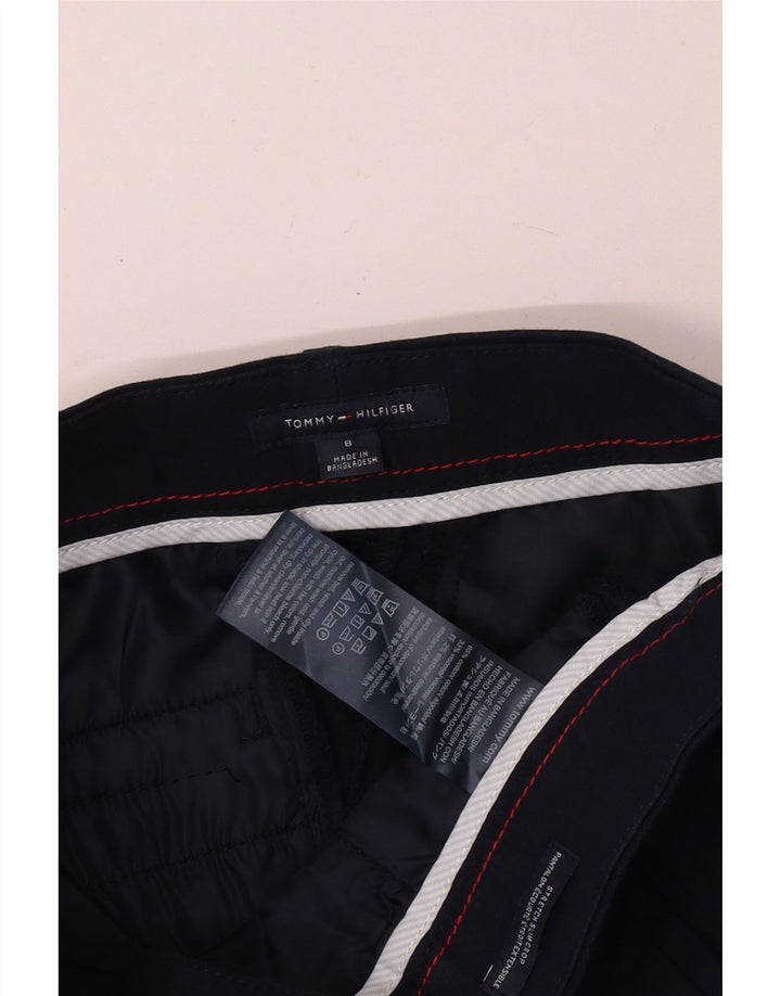 Tommy Hilfiger Damen Slim Cropped-Hose US 8 Medium W30 L24 Marineblau