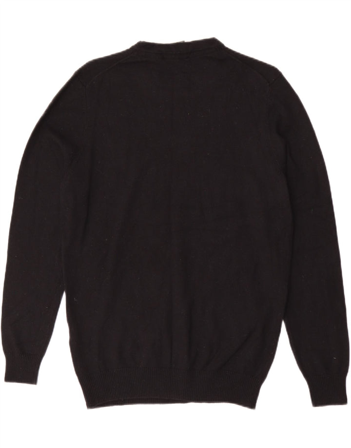 Lyle & Scott Herren-Pullover mit Rundhalsausschnitt, mittelschwarze Baumwolle