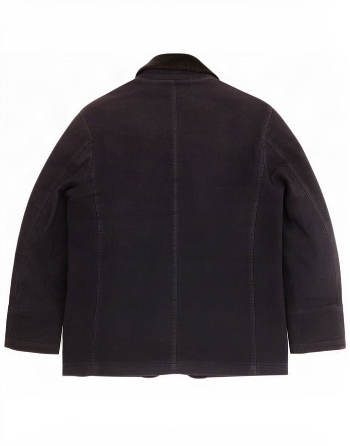 Fay Herren-Windbreakerjacke mit 3 Knöpfen, UK 40, Größe L, Marineblau, Baumwolle
