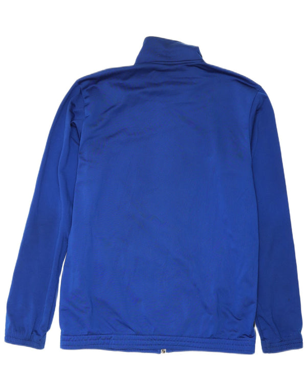 Adidas Herren-Trainingsanzug-Oberteiljacke UK 40/42 Mittelblaues Colourblock-Polyester