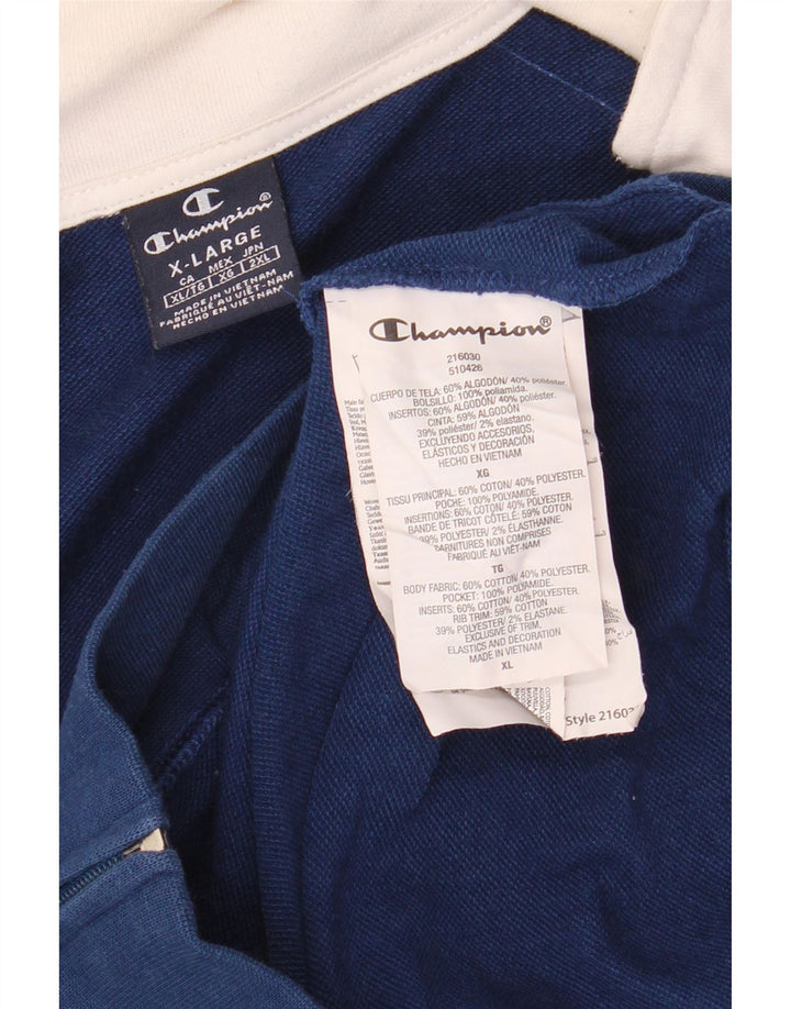 CHAMPION Herren-Trainingsanzug-Oberteil, Jacke, XL, Blau, Colourblock-Baumwolle