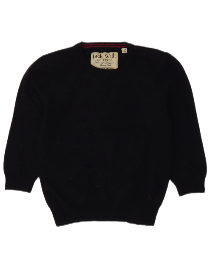 Jack Wills Damen-Pullover, bauchfrei, Rundhalsausschnitt, Gr. 12, mittleres Marineblau