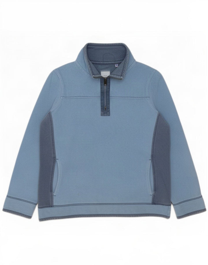 Fat Face übergroßer Damen-Sweatshirt-Pullover, Gr. 16, Größe L, Blau, Farbblock