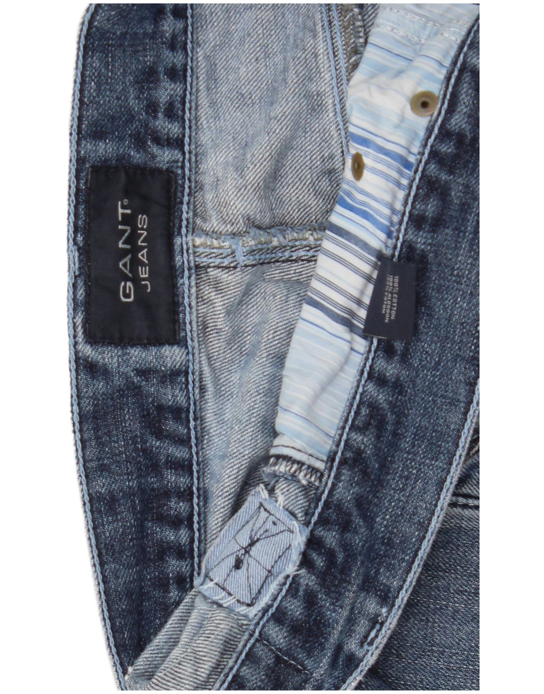 Gant Herren Straight Jeans W40 L32 Blaue Baumwolle
