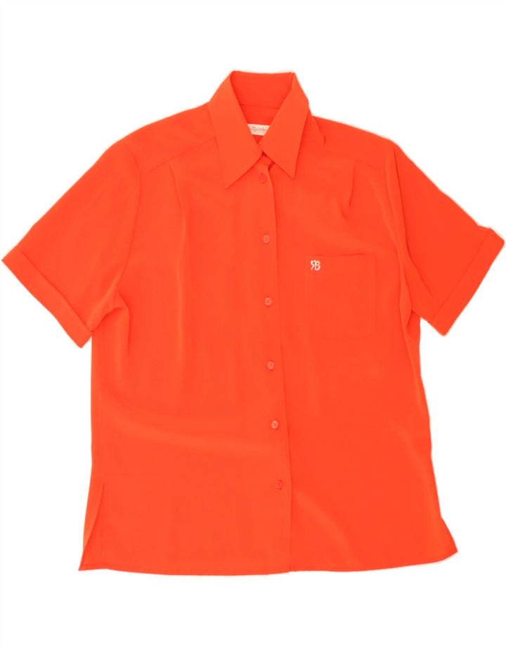 RENATO BALESTRA Womens Short Sleeve Shirt Blouse IT 46 Large Red Vintage Renato Balestra and Second-Hand Renato Balestra from Messina Hembry 