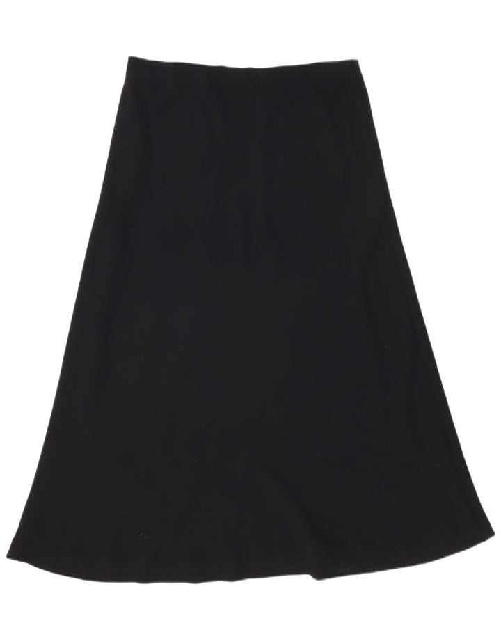 Vintage Damen A-Linienrock mit hoher Taille, W34, groß, Schwarz