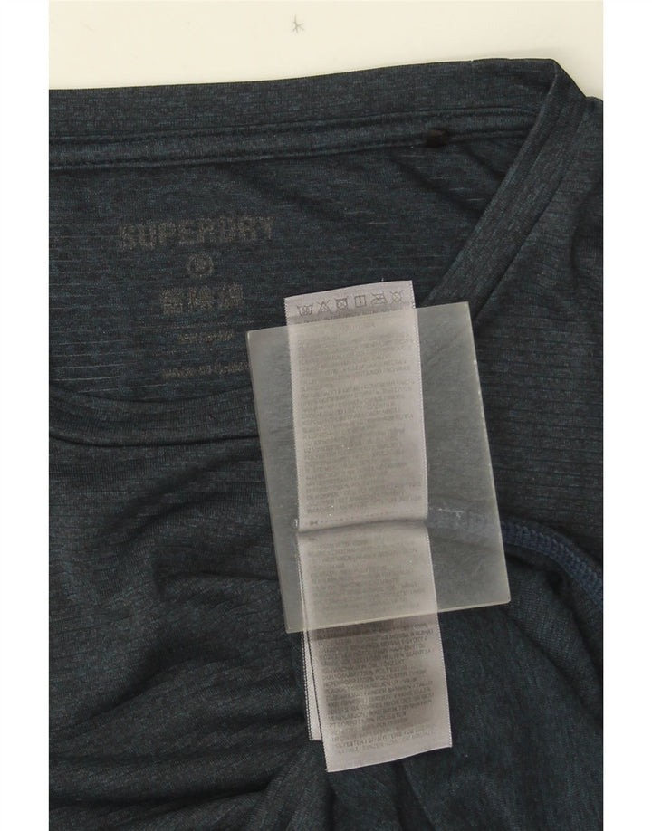 Superdry Herren-T-Shirt-Oberteil aus Polyester in mittlerem Marineblau