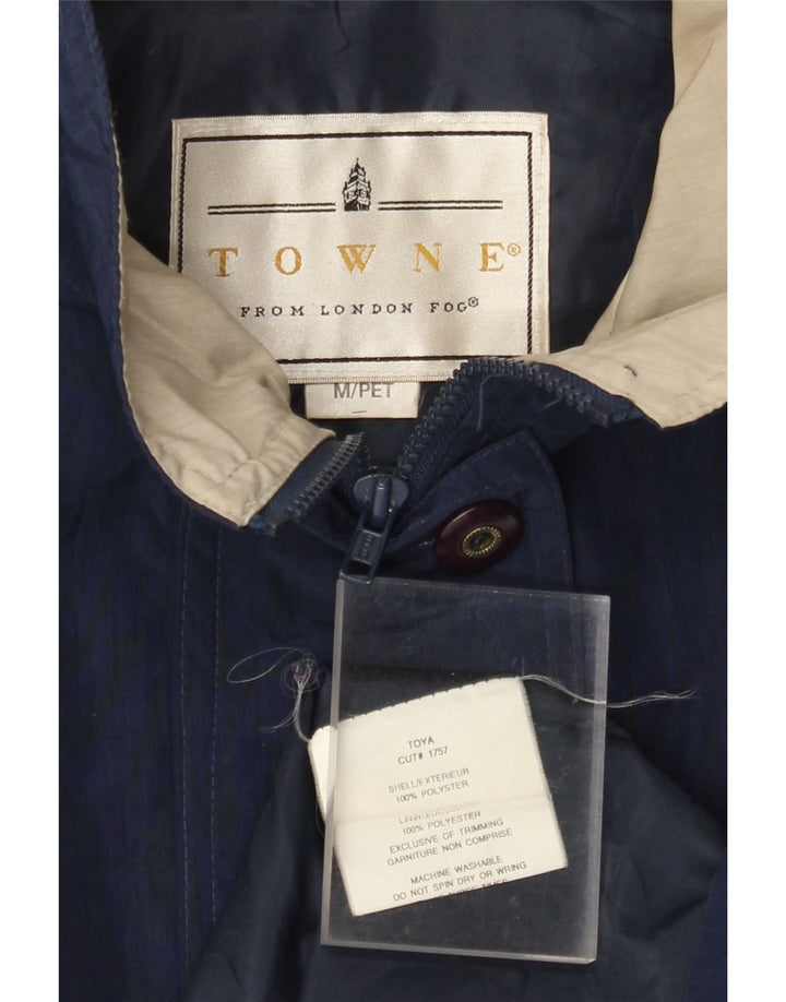 LONDON FOG Damen Towne Übergroßer Windjacke-Mantel UK 14 Medium Marineblau