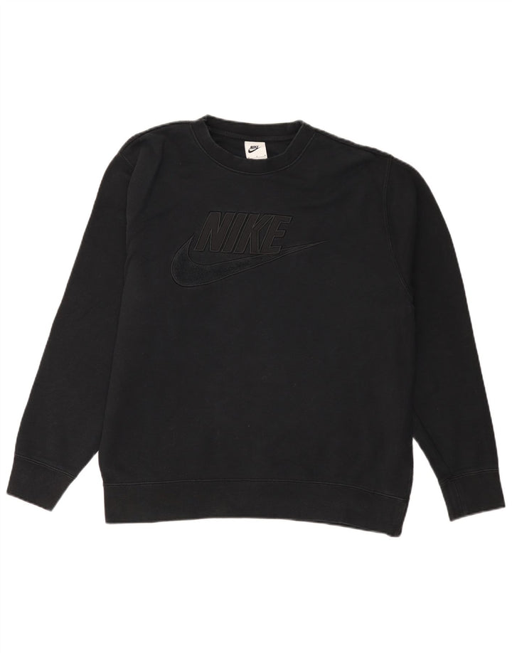 Nike Herren-Sweatshirt mit Grafik, mittelschwarz, Baumwolle