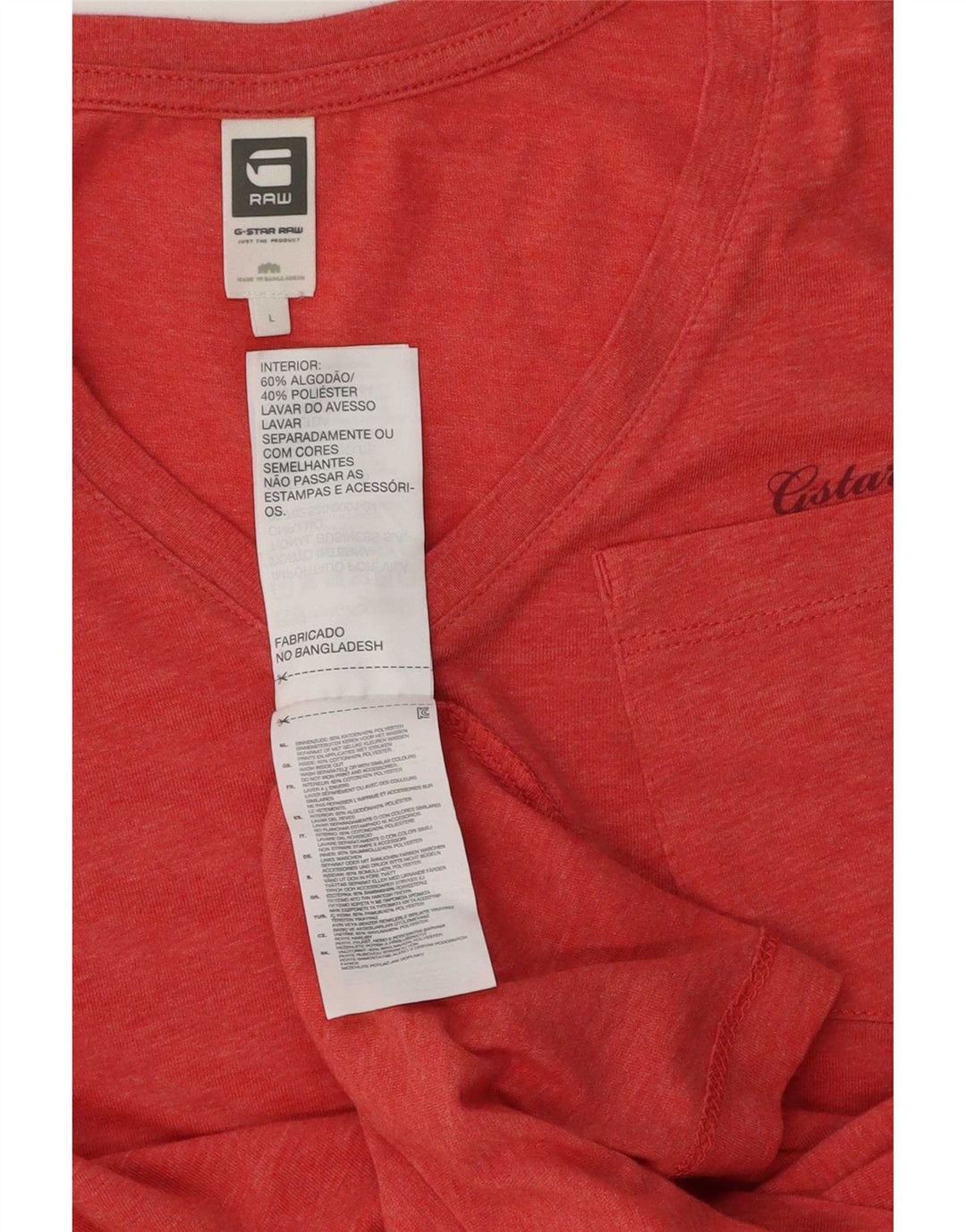 G-Star Herren T-Shirt Top Große rote Baumwolle