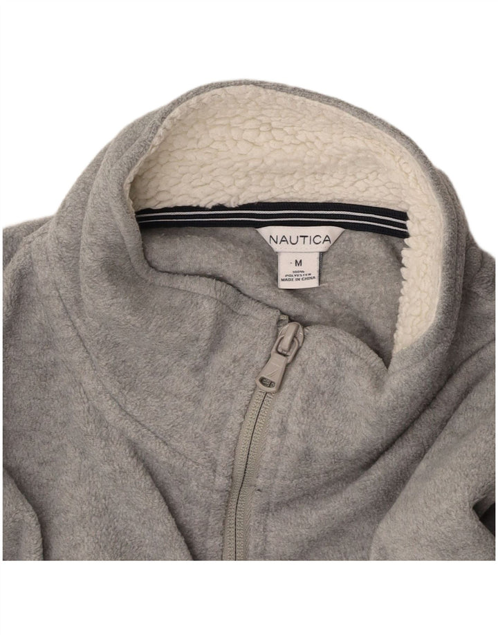NAUTICA Damen Fleecejacke UK 14 Mittelgraues Polyester