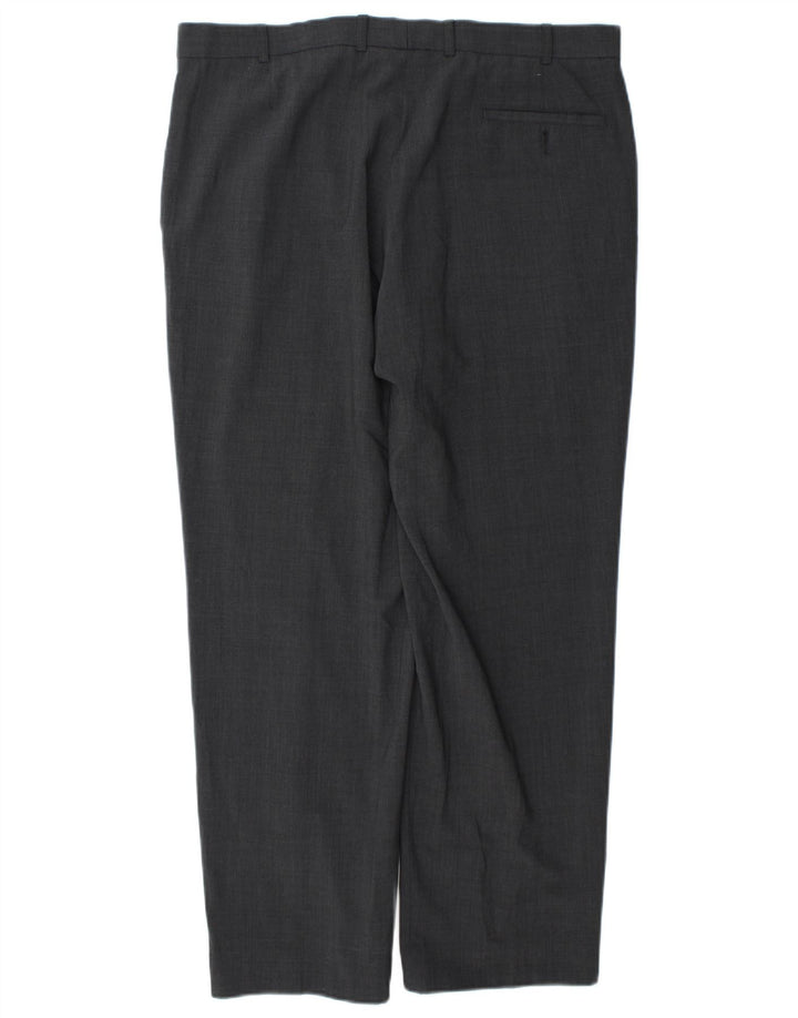 Marks & Spencer Herren-Anzughose mit maßgeschneiderter Passform, W38, L31, grau, Polyester