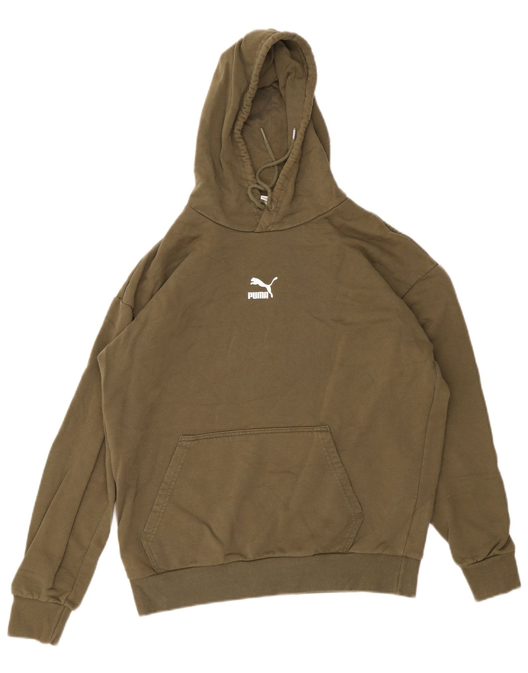 Puma Herren Kapuzenpullover, klein, Khaki, Baumwolle