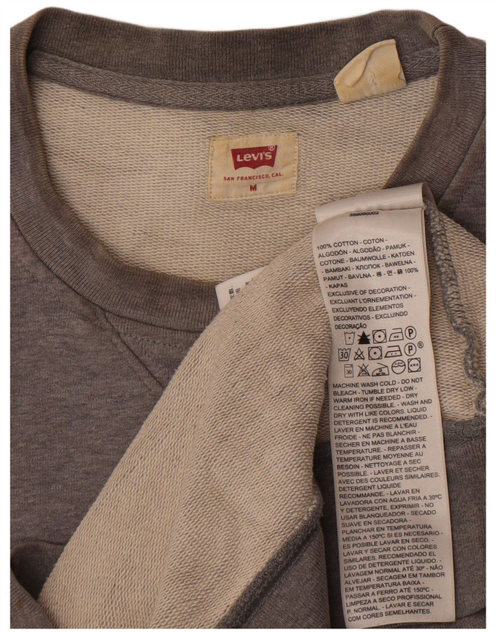 Levi's Herren-Sweatshirt-Pullover aus mittelgrauer Baumwolle