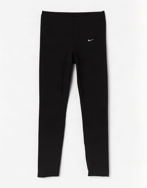 Nike Damen Leggings UK 10/12 Mittelschwarzes Polyester