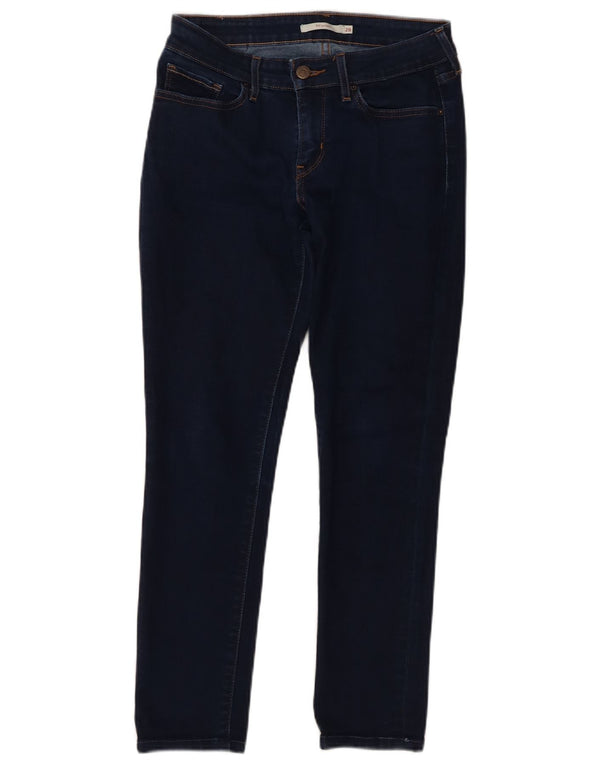 Levi's Damen 711 Skinny Jeans W28 L26 Marineblaue Baumwolle