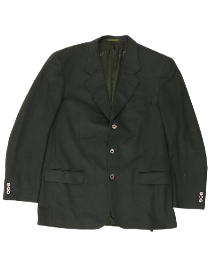 Pierre Cardin Herren-Blazer mit 3 Knöpfen, IT 50, große Khaki-Wolle