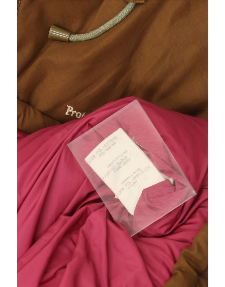 DUBIN Wattierte Herrenjacke mit Kapuze IT 54 2XL Braunes Polyester