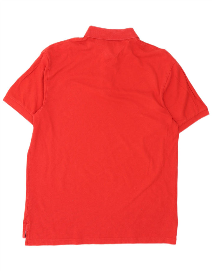 Tommy Hilfiger Herren-Poloshirt, große rote Baumwolle