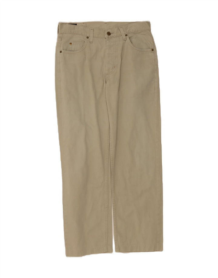 LEE Mens Straight Jeans W32 L28 Khaki Cotton Vintage Lee and Second-Hand Lee from Messina Hembry 