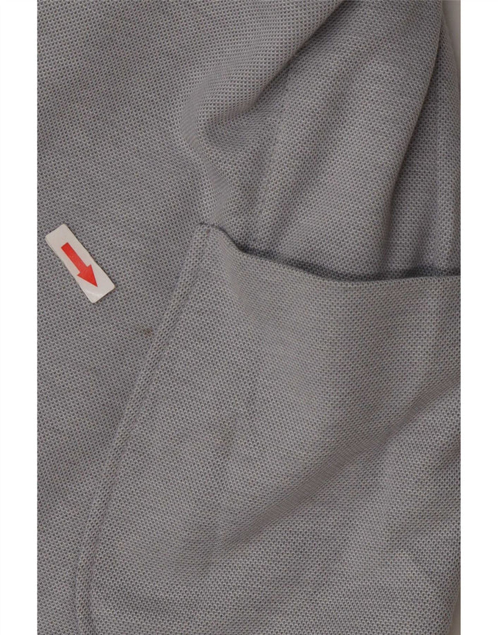 Zara Herren-Blazerjacke mit 2 Knöpfen, EU 52, groß, graues Farbblock-Polyester