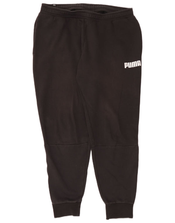 Puma Herren Grafik-Trainingshose, Jogginghose, XL, Schwarz, Colourblock-Baumwolle