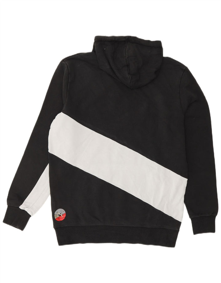 PUMA Herren Kapuzenpullover Mittelschwarz Colourblock Baumwolle