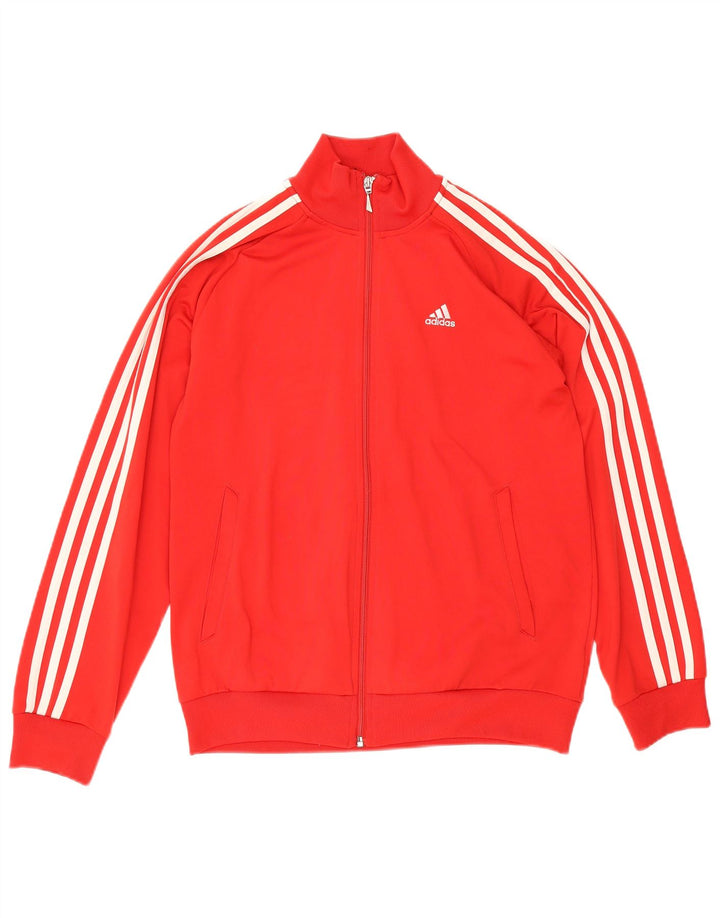 Adidas Jungen Clima 365 Trainingsanzug Top Jacke 13–14 Jahre rotes Polyester
