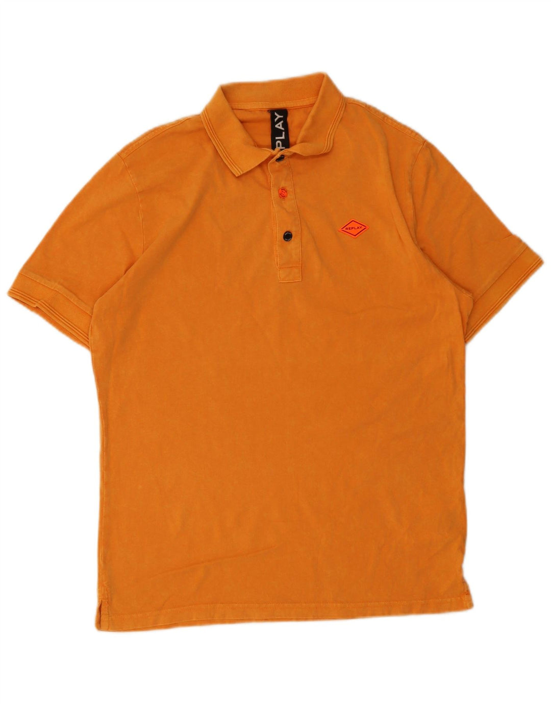 Replay Herren Poloshirt Small Orange Baumwolle
