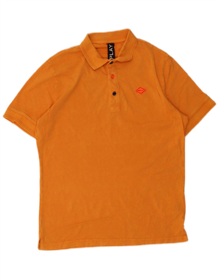 Replay Herren Poloshirt Small Orange Baumwolle