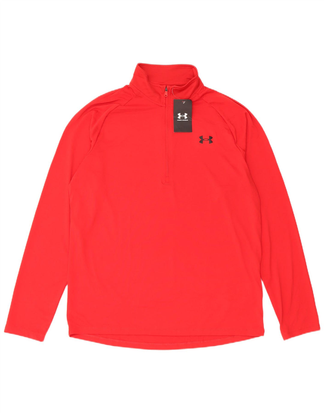 Under Armour Herren Loose Fit Pullover-Trainingsoberteil mit Reißverschluss und Halsausschnitt, Größe L, Rot