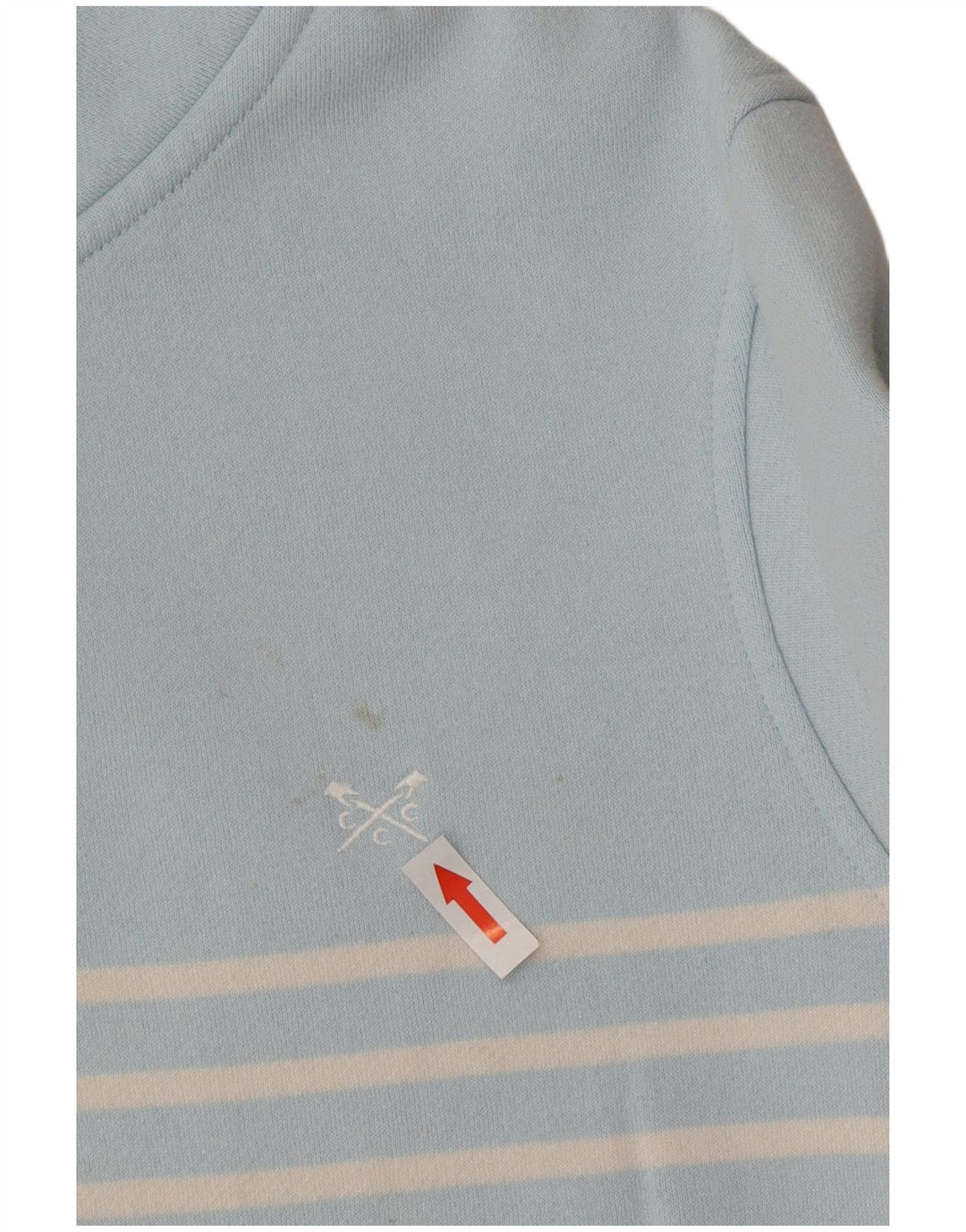 Crew Clothing Damen-Sweatshirt-Pullover UK 12 Mittelblau gestreift