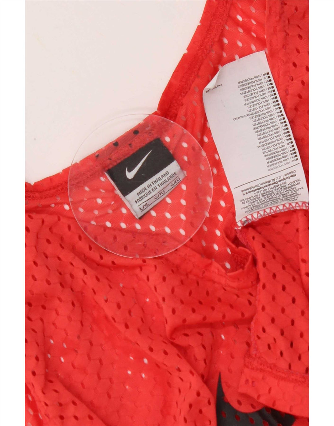Nike Herren-T-Shirt mit Grafik, groß, aus rotem Polyester